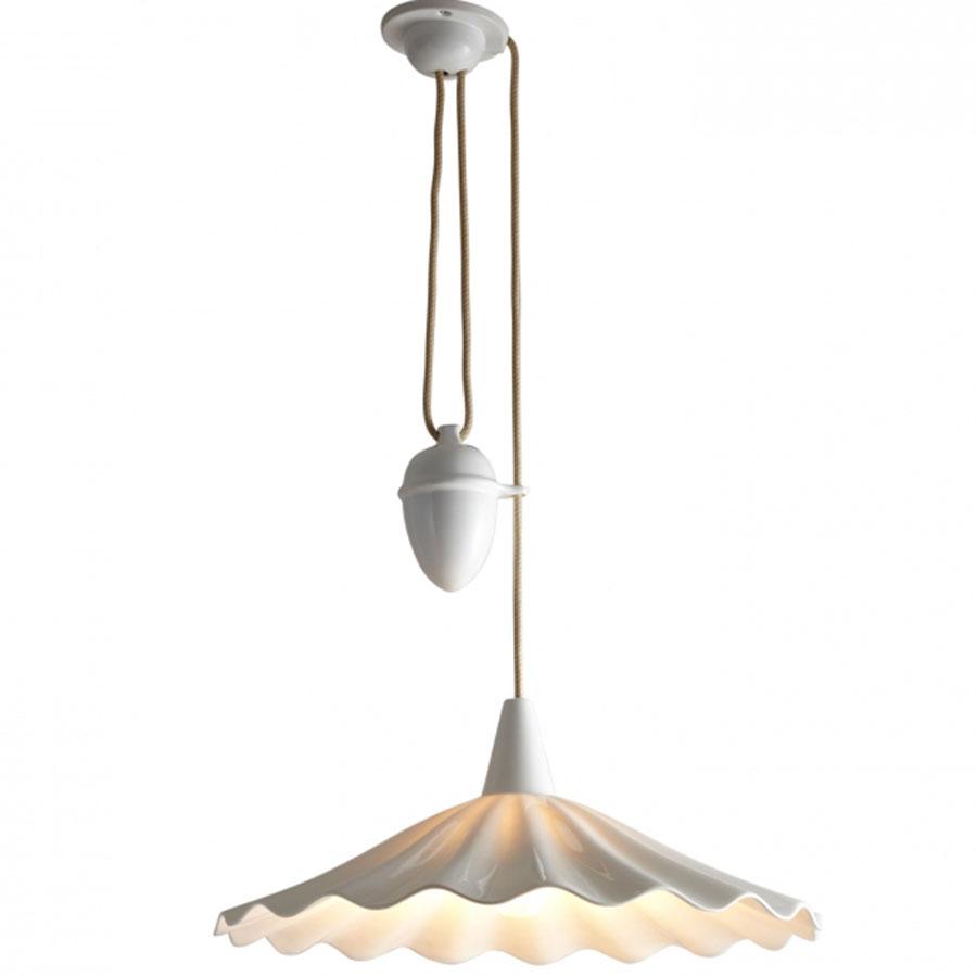 Christie Pendant Light Original BTC Rise & Fall Sand & Taupe Braided Cable 