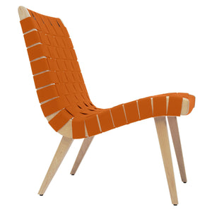 Risom Lounge Chair lounge chair Knoll Clear Maple Nutmeg Cotton-Nylon Webbing 