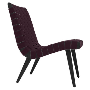 Risom Lounge Chair lounge chair Knoll Ebonized Maple Aubergine Cotton Webbing 