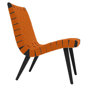 Risom Lounge Chair lounge chair Knoll Ebonized Maple Nutmeg Cotton-Nylon Webbing 