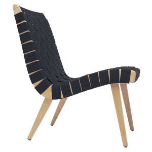 Risom Lounge Chair lounge chair Knoll Clear Maple Dark Grey Cotton Webbing 