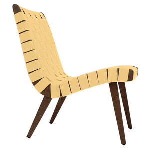 Risom Lounge Chair lounge chair Knoll Light Walnut +$51.00 Maize Cotton Webbing 
