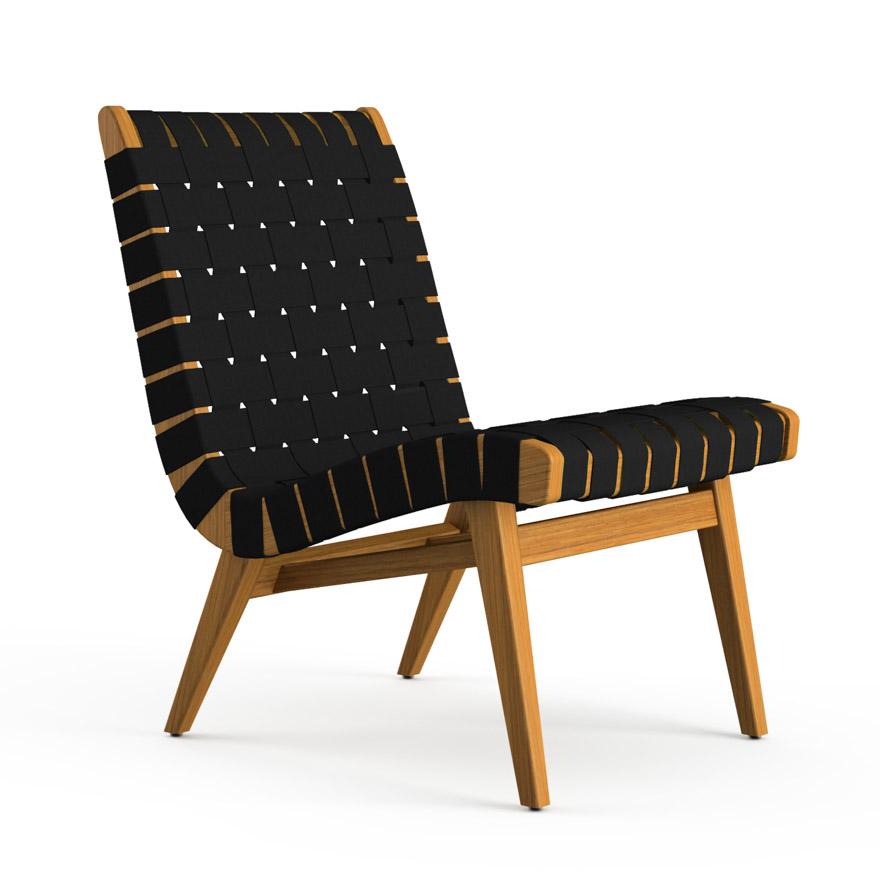 Risom Outdoor Lounge Chair Outdoors Knoll Carbon Sunbrella Webbing 