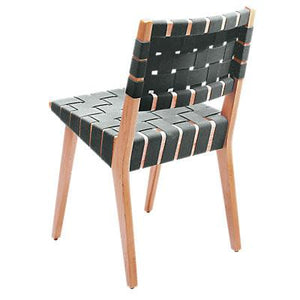 Risom Side Chair with Webbed Back Side/Dining Knoll Maple Eucalyptus Nylon Webbing 
