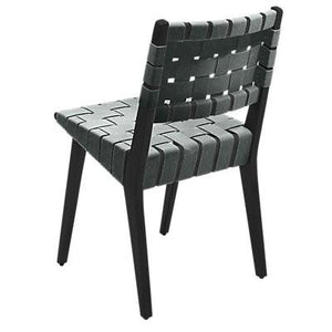 Risom Side Chair with Webbed Back Side/Dining Knoll Ebonized Maple Eucalyptus Nylon Webbing 