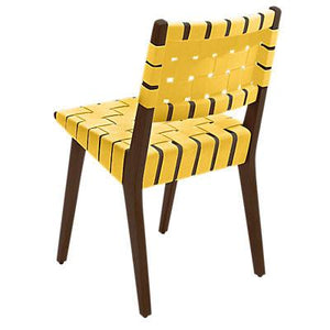 Risom Side Chair with Webbed Back Side/Dining Knoll Light Walnut Squash Nylon Webbing 