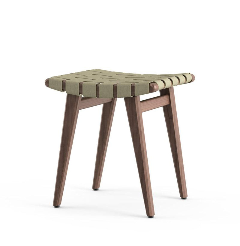 Risom Stool Stools Knoll Light Walnut +$22.00 Antique Beige Sunbrella 