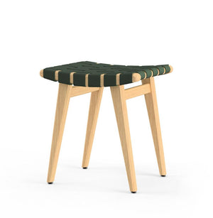 Risom Stool Stools Knoll Clear Maple Forest Green Cotton 