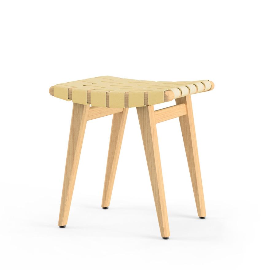 Risom Stool Stools Knoll Clear Maple Maize Cotton 