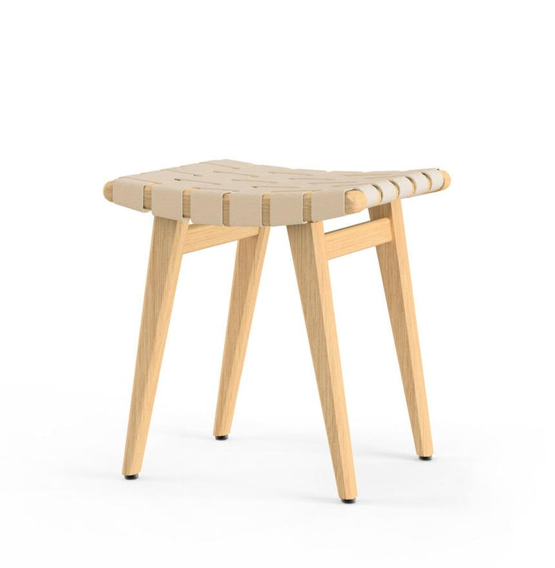 Risom Stool Stools Knoll Clear Maple Flax Cotton 