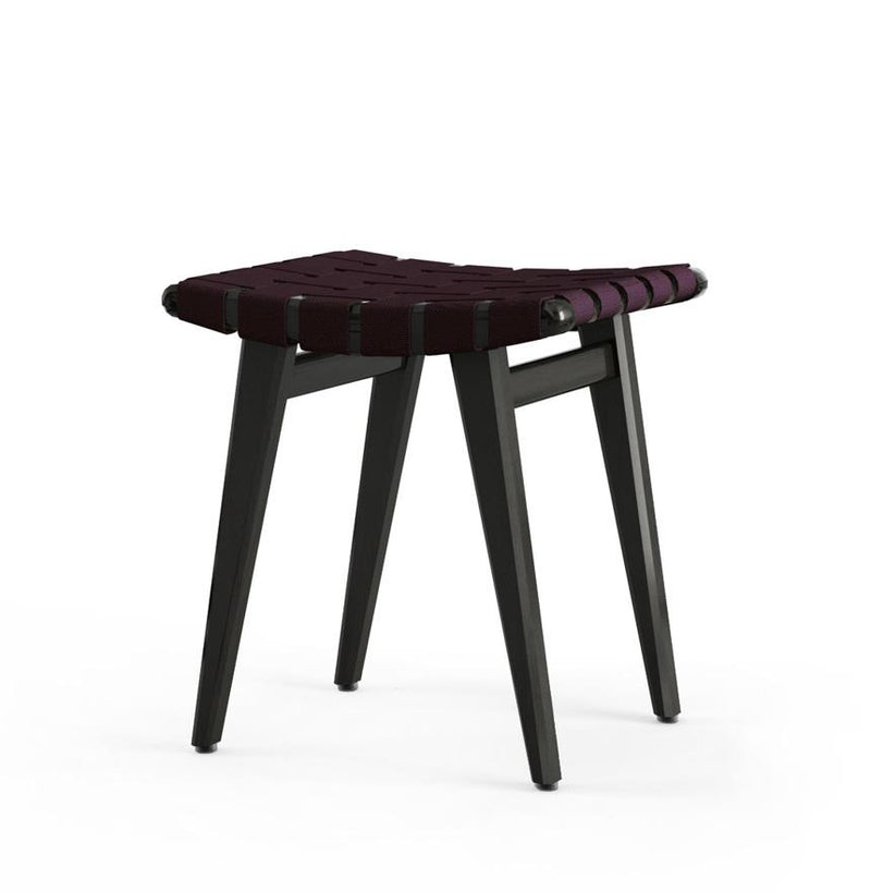 Risom Stool Stools Knoll Ebonized Maple Aubergine Cotton 