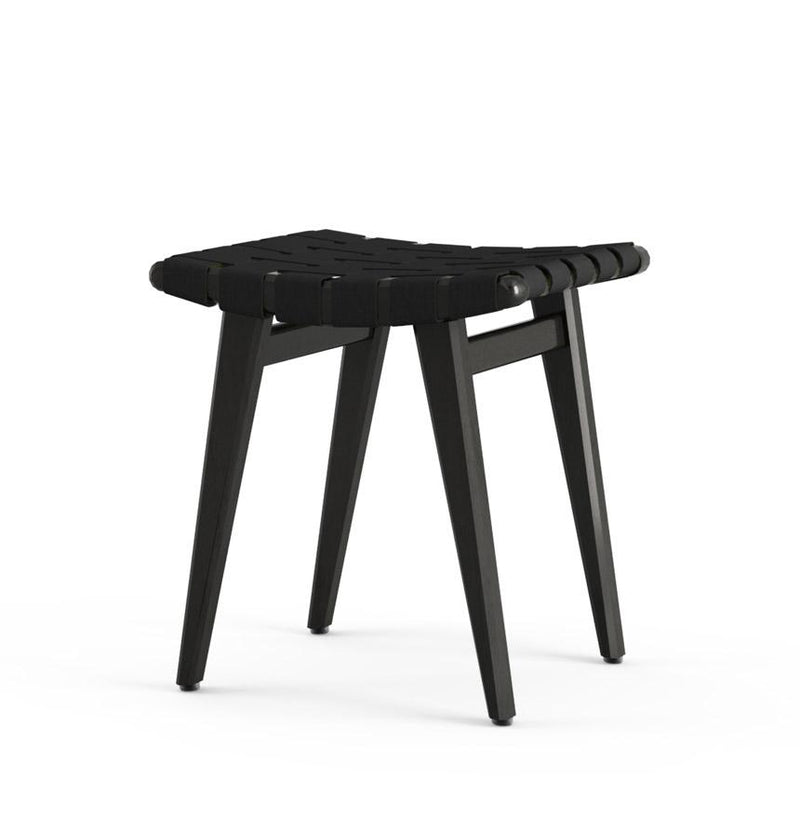 Risom Stool Stools Knoll Ebonized Maple Charcoal Sunbrella 