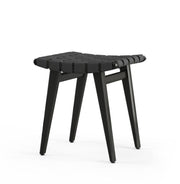 Risom Stool Stools Knoll Ebonized Maple Dark Grey Cotton 