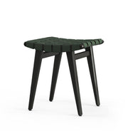 Risom Stool Stools Knoll Ebonized Maple Forest Green Cotton 