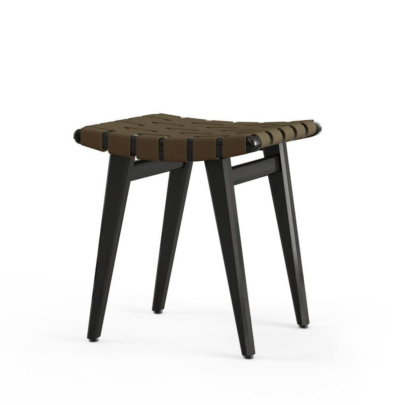 Risom Stool Stools Knoll Ebonized Maple Khaki Cotton 