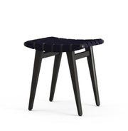 Risom Stool Stools Knoll Ebonized Maple Navy Sunbrella 