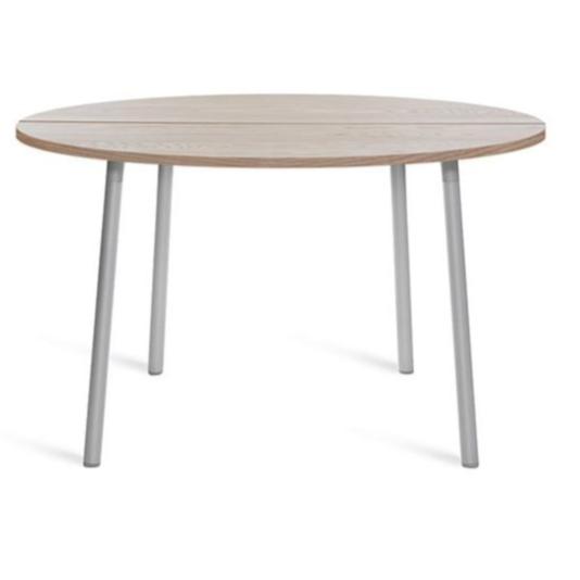 Run Cafe Table 42&quot; Coffee Tables Emeco Clear aluminum frame - Ash Top Finish 