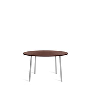 Run Cafe Table 42" Coffee Tables Emeco Clear aluminum frame - walnut Top Finish 