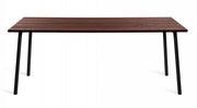 Run 72" Table table Emeco Black Base / Walnut Top Finish 