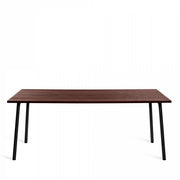 Run 96" Table table Emeco Black Base / Walnut Top Finish 
