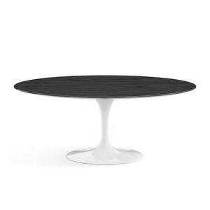 Saarinen 72" Oval Dining Table Dining Tables Knoll White Ebonized Walnut 