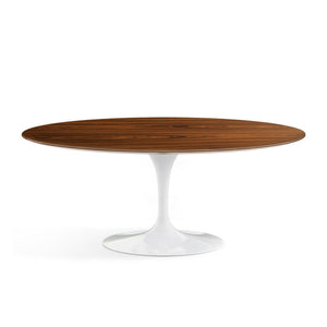 Saarinen 72" Oval Dining Table Dining Tables Knoll White Rosewood 