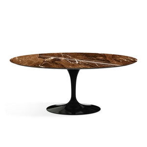 Saarinen 72" Oval Dining Table Dining Tables Knoll Black Espresso marble, Shiny finish 