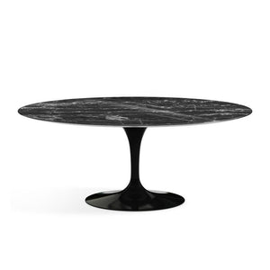 Saarinen 72" Oval Dining Table Dining Tables Knoll Black Portoro marble, Shiny finish 
