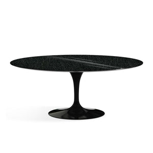 Saarinen 72" Oval Dining Table Dining Tables Knoll Black Black Andes, Granite 