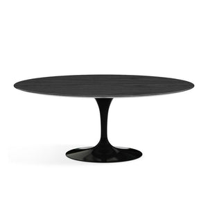Saarinen 72" Oval Dining Table Dining Tables Knoll Black Ebonized Walnut 