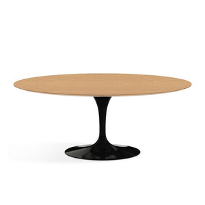 Saarinen 72" Oval Dining Table Dining Tables Knoll Black Light Oak 