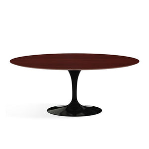 Saarinen 72" Oval Dining Table Dining Tables Knoll Black Reff Dark Cherry 