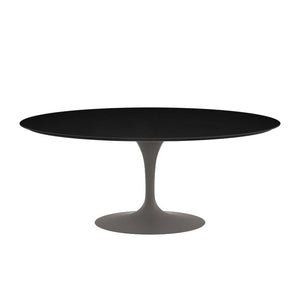 Saarinen 72" Oval Dining Table Dining Tables Knoll Grey Black laminate, Satin finish 