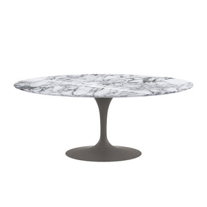 Saarinen 72" Oval Dining Table Dining Tables Knoll Grey Arabescato marble, Shiny finish 