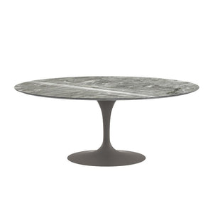 Saarinen 72" Oval Dining Table Dining Tables Knoll Grey Grey marble, Shiny finish 
