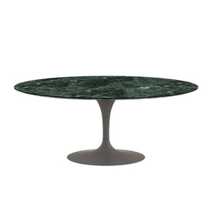 Saarinen 72" Oval Dining Table Dining Tables Knoll Grey Verde Alpi marble, Satin finish 