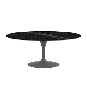 Saarinen 72" Oval Dining Table Dining Tables Knoll Grey Black Andes, Granite 