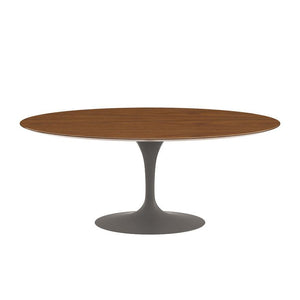 Saarinen 72" Oval Dining Table Dining Tables Knoll Grey Light Walnut 