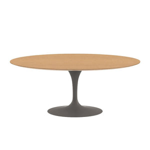 Saarinen 72" Oval Dining Table Dining Tables Knoll Grey Light Oak 