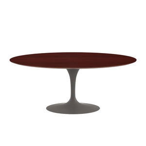 Saarinen 72" Oval Dining Table Dining Tables Knoll Grey Reff Dark Cherry 