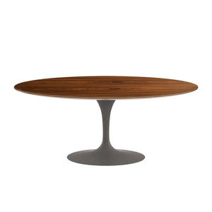 Saarinen 72" Oval Dining Table Dining Tables Knoll Grey Rosewood 