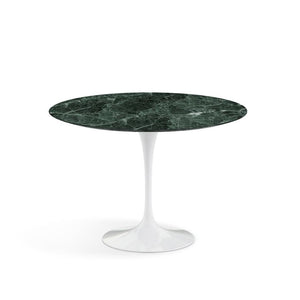 Saarinen 42" Round Dining Table Dining Tables Knoll White Verde Alpi Satin Coated Marble 