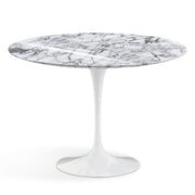 Saarinen 42" Round Dining Table Dining Tables Knoll White Arabescato Coated Marble 