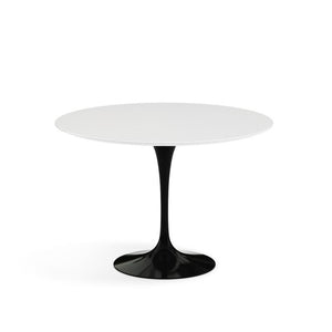 Saarinen 42" Round Dining Table Dining Tables Knoll Black White Laminate 