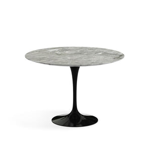 Saarinen 42" Round Dining Table Dining Tables Knoll Black Grey Satin Coated Marble 