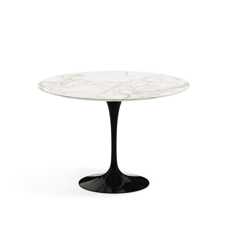 Saarinen 42" Round Dining Table Dining Tables Knoll Black Carrara Coated Marble 