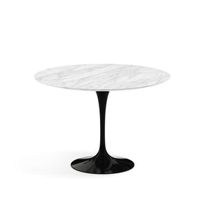 Saarinen 42" Round Dining Table Dining Tables Knoll Black Carrara Satin Coated Marble 