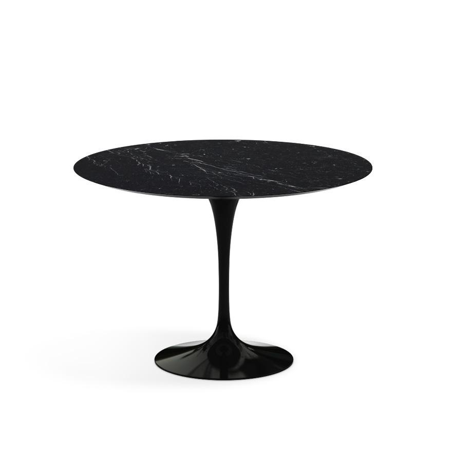 Saarinen 42&quot; Round Dining Table Dining Tables Knoll Black Nero Marquina Satin Coated Marble 