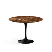 Saarinen 42" Round Dining Table Dining Tables Knoll Black Espresso marble, Shiny finish 