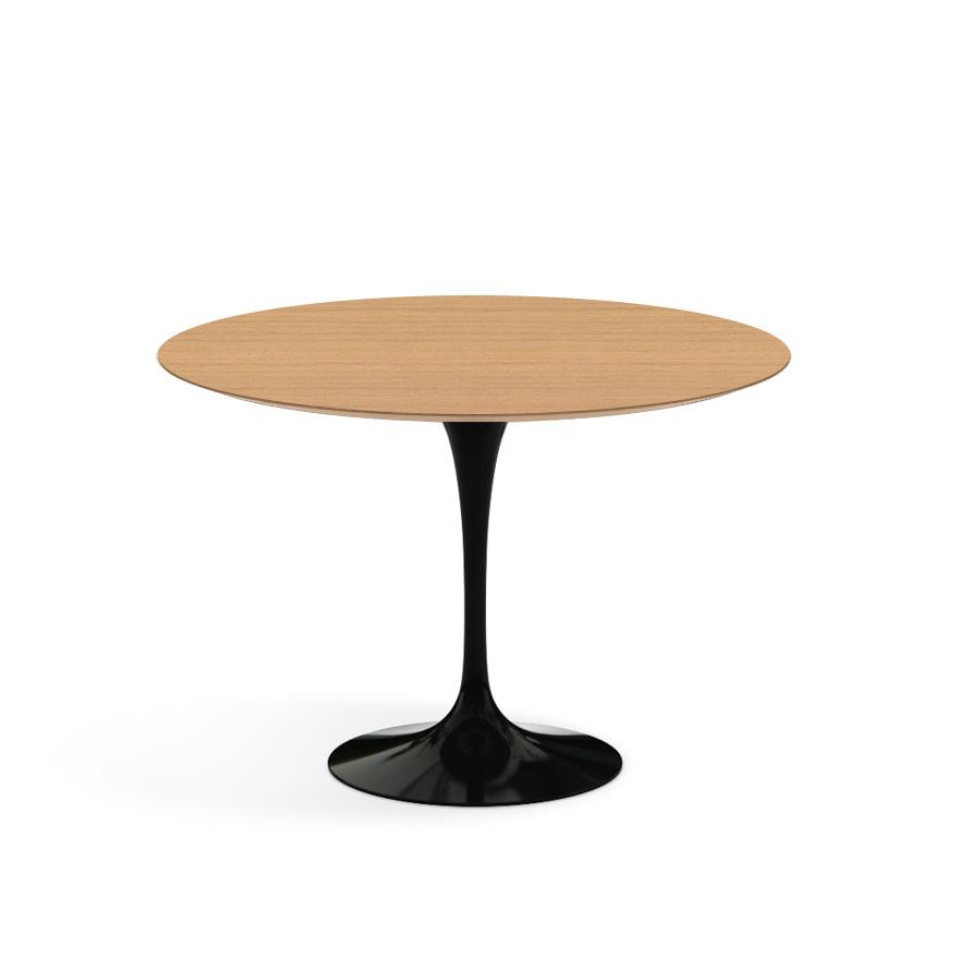 Saarinen 42" Round Dining Table Dining Tables Knoll Black Light Oak Veneer 